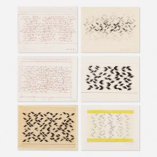 Sewell Sillman, group of six drawings