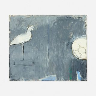 James Lechay, Still Life in Grey with Bird