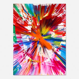 Damien Hirst, Heart Spin Painting (two parts)