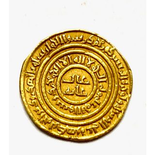 Fatimid Gold Dinar al-Amir Yusuf Murabitun (Almoravid). Yusuf b. Tashufin, AH 480