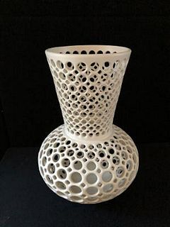 Pierced Vase Shaped Tabletop Sculpture