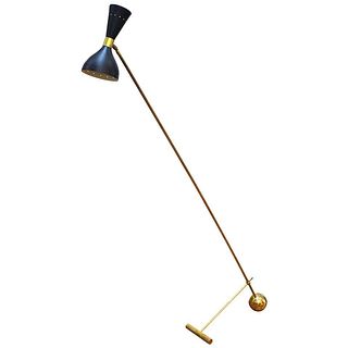 Italian Midcentury Stilnovo Style Floor Lamp