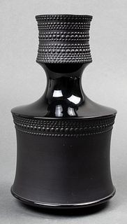 Wirkkala for Rosenthal Porcelain Noire Modern Vase