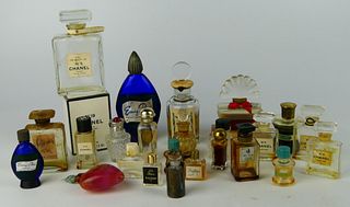COLLECTION OF 25 MOSTLY MID CENTURY PERFUME BOTTLE