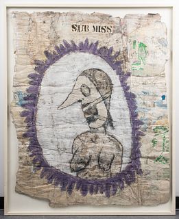 "Sub Miss" Mixed Media Street / Outsider Art