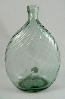 19th c. hand-blown Ohio flask