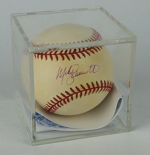AUTOGRAPHED MIKE SCHMIDT BASEBALL WITH CERTIFICATE