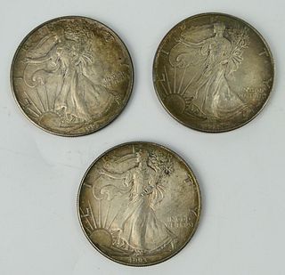 LOT OF (3) 1993 AMERICAN SILVER EAGLES