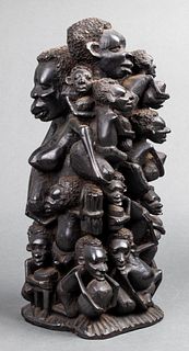 African Makonde Family Tree Sculpture, Tanzania