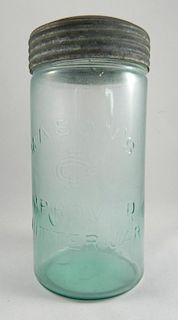 Fruit jar - 'Mason's CFJCo Improved Butter Jar'