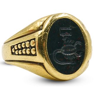 18k Gold Barry Kieselstein Cord Intaglio Ring