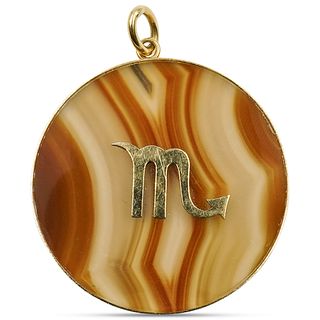 Cartier 18k Gold and Agate Virgo Pendant