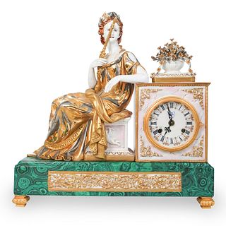 Capodimonte Tiche Porcelain Mantel Clock