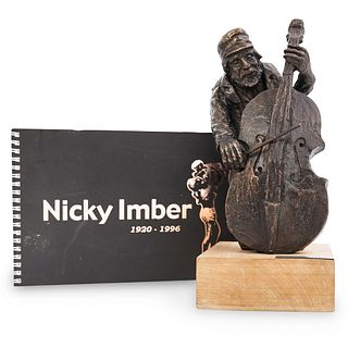 Nicky Imber (Israeli /Austrian 1920 - 1996) "Klezmer Bass" Bronze