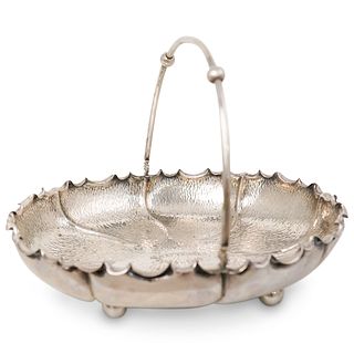 Antique Sterling Silver Basket Tray