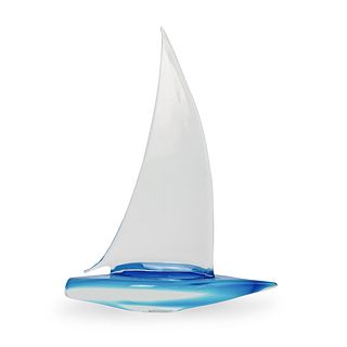 Murano Glass Sailboat Figurine