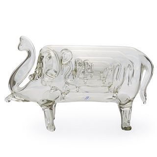 Murano Glass Pig Figurine
