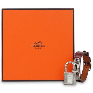 Hermes Stainless and Diamond Kelly Watch