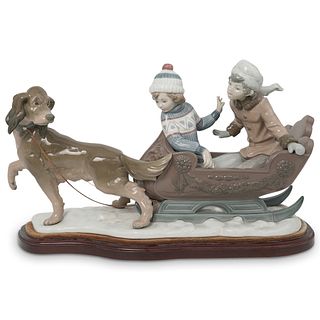 Lladro " Sleigh Ride" Porcelain Figurine #5037