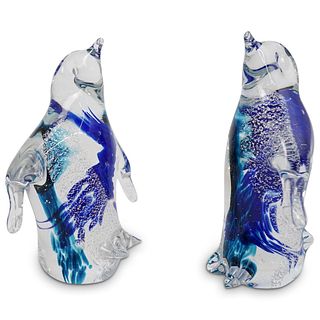 Pair of Murano Glass Penguins