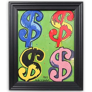 Attrib. Andy Warhol (American, 1928-1987) Dollar Sign