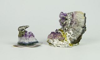 ROMI WOLF CANADIAN AMETHYST WITH SILVER MINER
