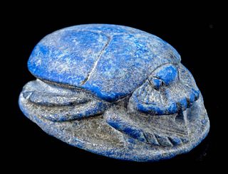 Egyptian Lapis Lazuli Scarab Amulet