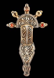 Frankish / Ostrogoth Gilded Silver Fibula