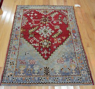 Antique And Finely Hand Woven Turkish Oushak