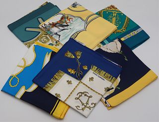 COUTURE. (6) Hermes Silk Scarves.