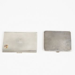 Grp: Sterling Silver Cigarette Cases - Dunhill