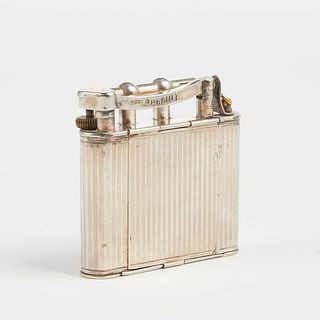Dunhill Silver Plated Lighter With Compact