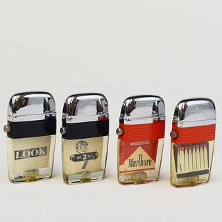 Grp: Vintage Scripto Windguard Lighters w/ Tins
