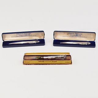 Grp: 3 Ronson Penciliter Mechanical Pencil & Lighters w/ Boxes