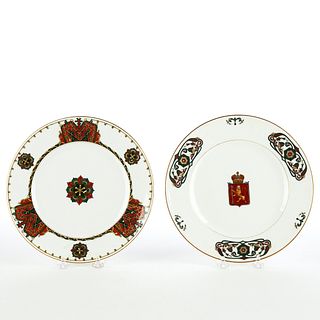 Grp: 2 Kornilov Bros Russian Porcelain Plates