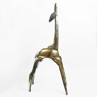 Harry Klessen Metal Giraffe Sculpture