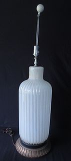 Midcentury Large Murano Glass Lamp.