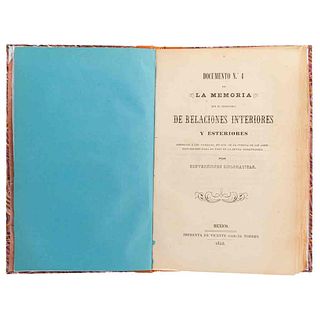 Documento No. 4. de la Memoria que el Secretario de Relaciones Presentó sobre Arreglos para el Pago de Deuda. México, 1852.