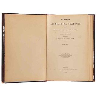 González Obregón, Luis. Memoria Administrativa y Económica que la Junta Directiva del Desagüe... México, 1903. 1 lámina.