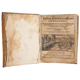 Acosta, José de. Historie Naturael en Morael van de Westersche Indien... Amsterdam, 1624. Edición holandesa. Ilustrado.