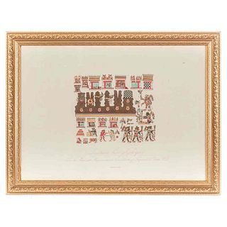 Humboldt, Friedrich Alexander - Bonpland, Aimé Jacques. Peintures Hieroglyphiques. Tirées du Manuscrit... Paris, ca. 1810. Grabado.