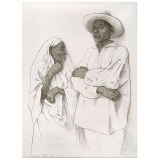 FRANCISCO ZÚÑIGA, La abuela, Signed and dated 1981, Lithography 82 / 100, 29.3 x 21.6" (74.5 x 55 cm)