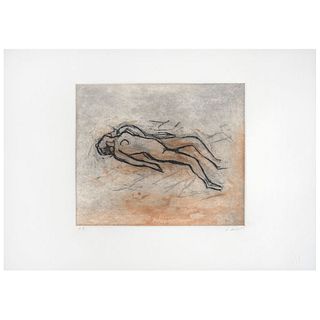 JUAN SORIANO, Untitled, Signed, Aquatint on print P. I, 9.4 x 11.4" (24 x 29 cm)