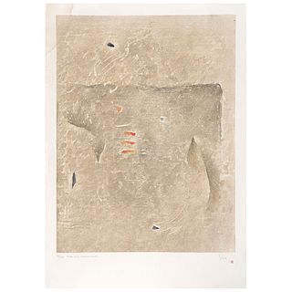 RAYMUNDO SESMA, Tres días crepusculares, Signed, Collagraphy 89 / 150, 22.8 x 16.9" (58 x 43 cm)