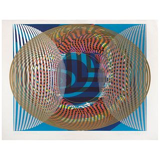 ROGELIO POLESELLO, Rainbow, Signed and dated 83, Serigraphy 106 / 150, 17.3 x 23.2" (44 x 59 cm)
