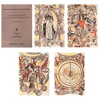CARMEN PARRA, Santo Domingo, Signed, Serigraphy 14 / 200, 27.5 x 19.6" (70 x 50 cm) each, Pieces: 4, in binder