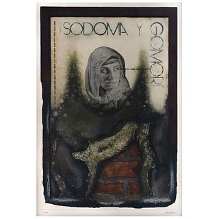 RAFAEL CAUDURO, Sodoma y Gomorra, Signed, Etching, aquatint, sugar, photoengraving 1 / 100, 24 x 16.1" (61 x 41 cm)