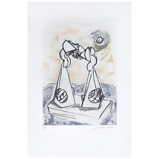 ENRIQUE CARBAJAL "SEBASTIAN", Untitled, Signed, Sugar engraving P / I, 12.5 x 9" (32 x 23 cm)