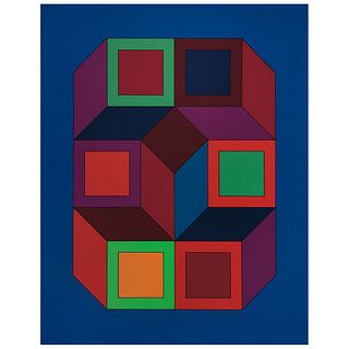 VICTOR VASARELY, Xico 4, Signed, Serigraphy FV 26 / 260, 35.4 x 28.3" (90 x 72 cm)