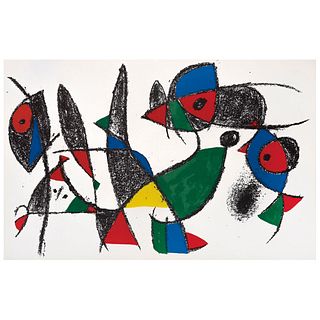 JOAN MIRÓ, Litografía original IX, from the suite 12 Litografías originales 1972, Unsigned, Lithography without print number, 12.4 x 19.5"